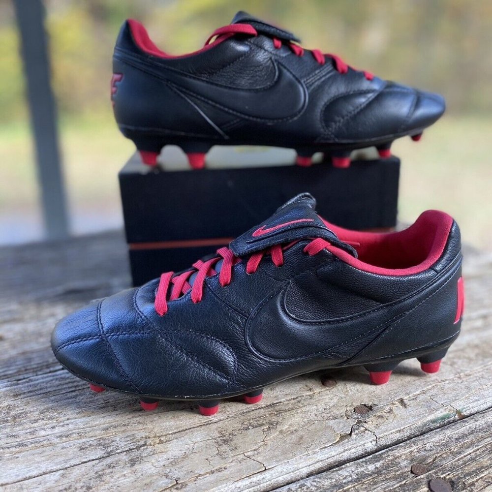 The Nike Premier II‎ FG Black Berry 917803-016 Men Sz 6.5 / Womens Size 8 Cleats